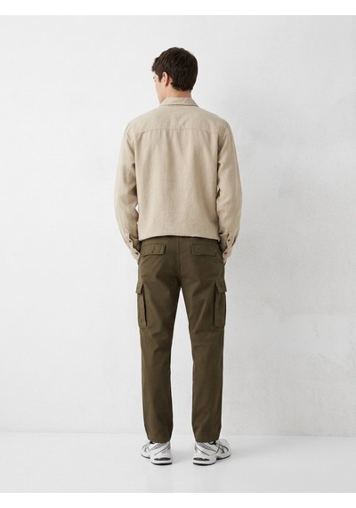 LTB Keten Relaxed Fit Bej Gömlek