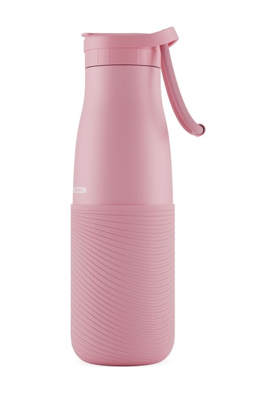 Puccon Pembe 500 Ml Paslanmaz Çelik Termos - Silikon Kaplı Dalga Okul, Günlük, Kamp - 50020
