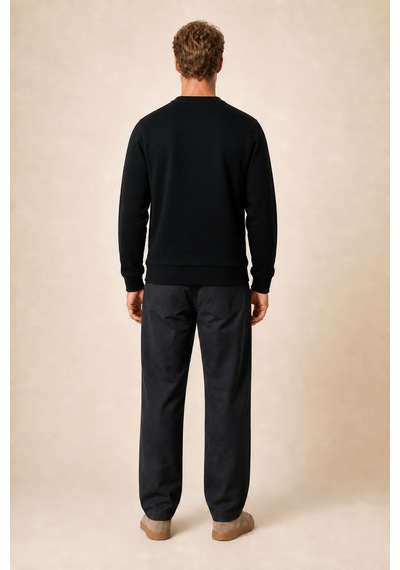 Redline Lines Regular Fit Kışlık Sweatshirt Siyah