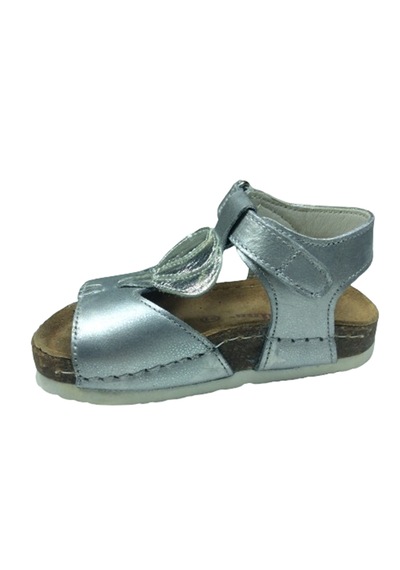 Ortopedikal Perlina 3204-3 Kız Çocuk Sandalet Gümüş % 100 Deri Gümüş
