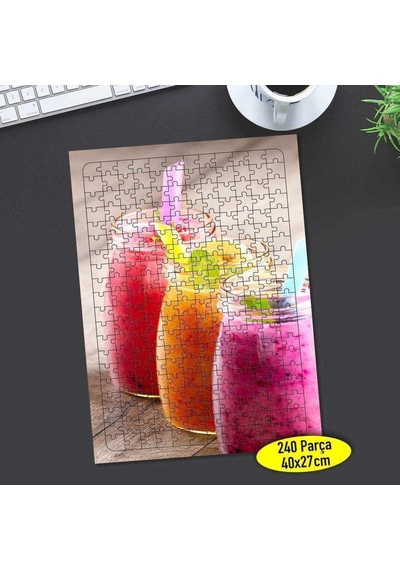 Meyveli Smoothie Kokteyl 240 Parça Puzzle Yapboz-104393249