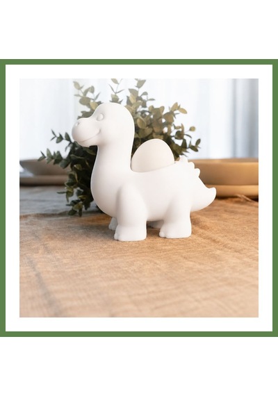 Bezos 3d Baskı Dinozor Yumurtalık - Sevimli Eggosaurus Yumurta Tutucu-beyaz Hb006