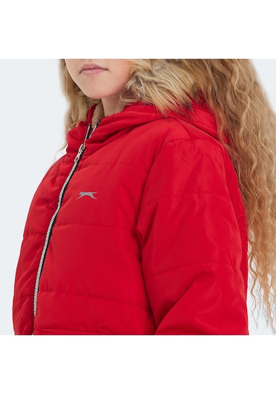 Slazenger CAMELIA Çocuk Kapüşonlu Kırmızı Mont & Kaban