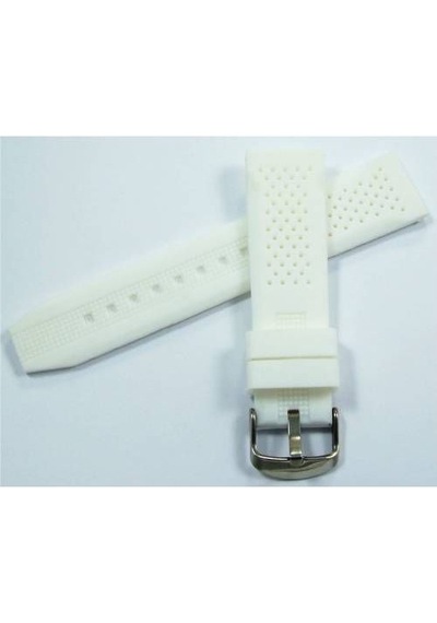 Lacost Model Silikon Saat Kordonu Beyaz 20Mm Slikon Saat Kayışı