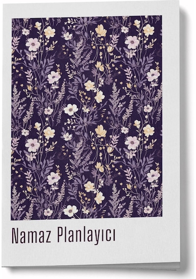 1 Yıllık Namaz Planlayıcı Defterim - Mor Çok Renkli