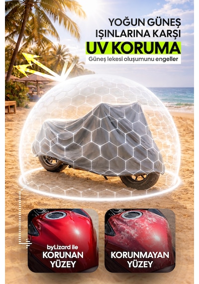 Hero Xpulse 200 Arka Çanta Topcase Uyumlu Su Geçirmez Motosiklet Brandası Motor Branda Lastikli