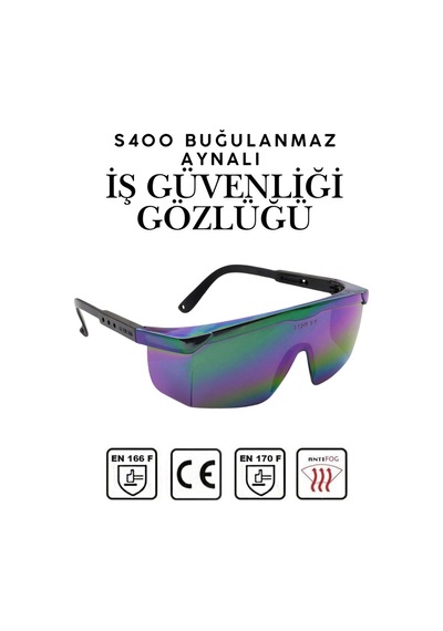 S400 Kulak Ayarlı Buğulanmaz İş Güvenliği Gözlüğü - Gökkuşağı Koruyucu Gözlük Çizilmeye Dayanıklı S400 Kulak Ayarlı Buğulanmaz İş Güvenliği Gözlüğü - Gökkuşağı Koruyucu Gözlük Çizilmeye Dayanıklı