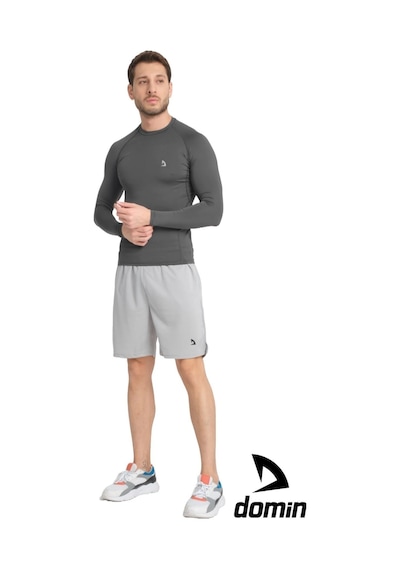 Hnc Sport Erkek Uzun Kol Antrasite Fit Compression Spor Body Tshirt Antrasit