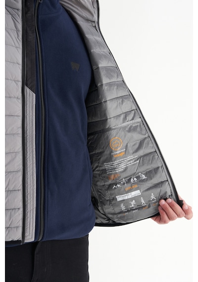Wrangler Regular Fit Dik Yaka Şişme Yelek Erkek Yelek W2520511 035 Gri