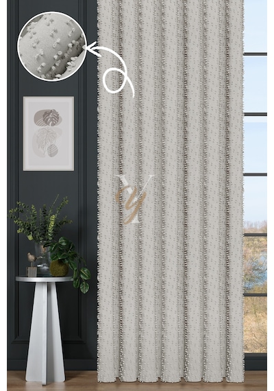 Linda Fon Perde V-6001 Krem Krem