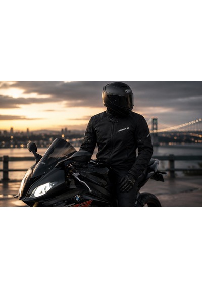 Scoyco Jk118 Motosiklet Montu Yazlık Fileli Dayanıklı Kanvas Kumaş Motorcu Mont Siyah