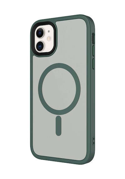 Apple Uyumlu iPhone 11 Kılıf Mat Arka Yüzey Wireless Şarj Özellikli Zore Flet M-safe Kapak Derin Mor