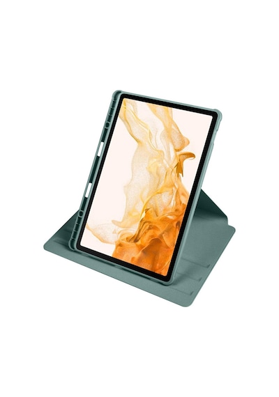 Galaxy Uyumlu Tab S8 Plus Sm-x800 Kılıf Termik Kalem Bölmeli Dönebilen Standlı Kılıf