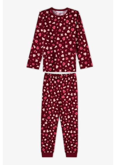 Penti Kız Çocuk Gül Kurusu Mailing Friend Pamuklu Uzun Kollu 2li Pijama Takımı Pk34