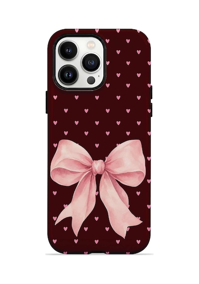 Velvoria Valestra Blush Heart Bow Apple iPhone Uyumlu 14 Pro Magsafe Koruma Kılıfı Valestra Magline - Blush Heart Bow