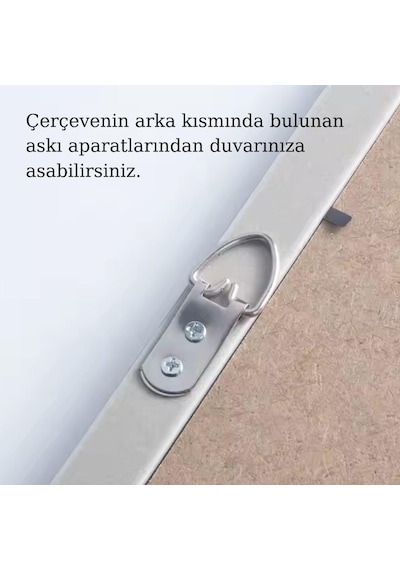 Atlas Sanat Galerisi 20mm Çerçeve, Poliresin, Mat Pvc Kaplamalı, Fotoğraf Puzzle Belge Çerçevesi, Beyaz, 33x48/34x