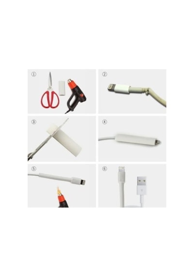 Iphone Uyumlu Şarj Kablosu Koruyucu Makaron 12 Adet 6 Cm