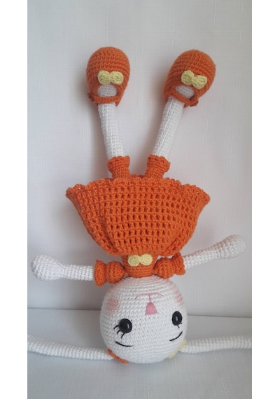 Amigurumi Turuncu Uzun Kulaklı Tavşan