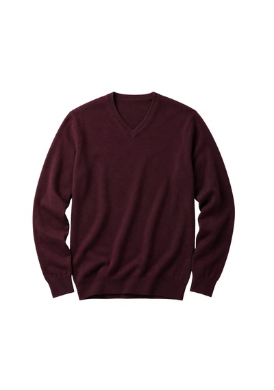 Battalmoda Erkek Büyük Beden Bordo V Yaka Pamuklu Kazak 3xl-4xl-5xl-6xl