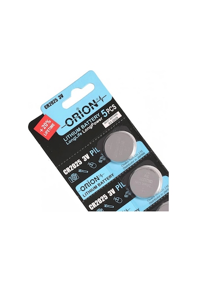 Orion Cr2025 3v Lityum Düğme Pil 5'li Kart Paket