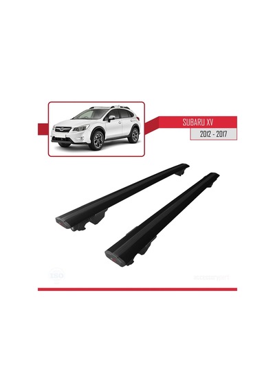 Subaru Xv 2012-2017 Arası İle Uyumlu Hook Model Anahtar Kilitli Ara Atkı Tavan Barı Siyah