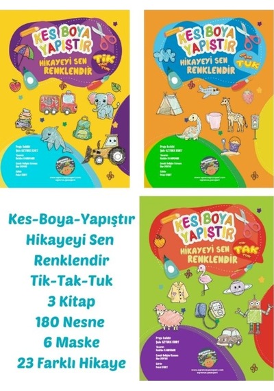 Kes Boya Yapıştır Hikayeyi Sen Renklendir- Tik Tak Tuk