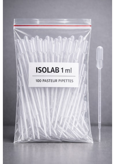 Pastör Pipet 1 Ml - 100 Adet - Plastik Damlalık Polietilen