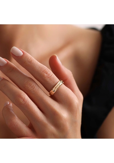 Ajda Yüzük 14 Ayar Tırtık Bezel T13146 Renkli