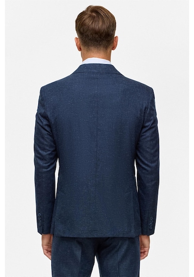Süvari Lacivert Slim Desenli Mono Yaka 6 Drop Takım Elbise-38749 Lacivert Süvari Lacivert Slim Desenli Mono Yaka 6 Drop Takım Elbise-38749 Lacivert