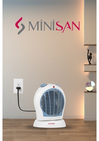 Minisan Sunday Fanlı Isıtıcı Oval Osilasyonlu Fan, Sfh-01 Oval