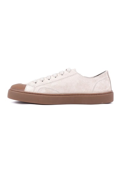 Shoetyle - Hakiki Süet Deri Bej Rengi Erkek Sneaker - 666-01-03-1548