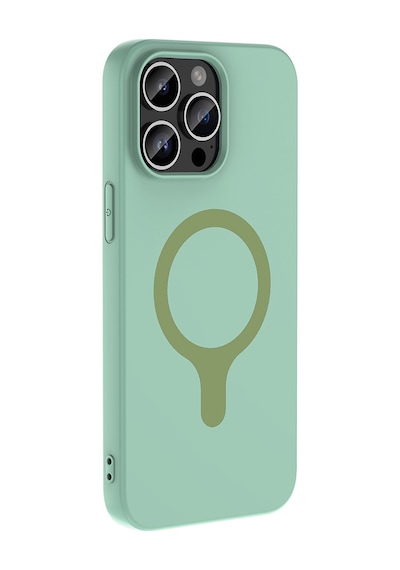 iPhone Uyumlu 14 Pro Max Kılıf M-safe Şarj Özellikli Klfs Aris Silikon Kapak - Turkuaz