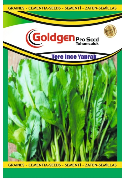Goldgen İnce Yaprak Tere Tohumu 1 Paket