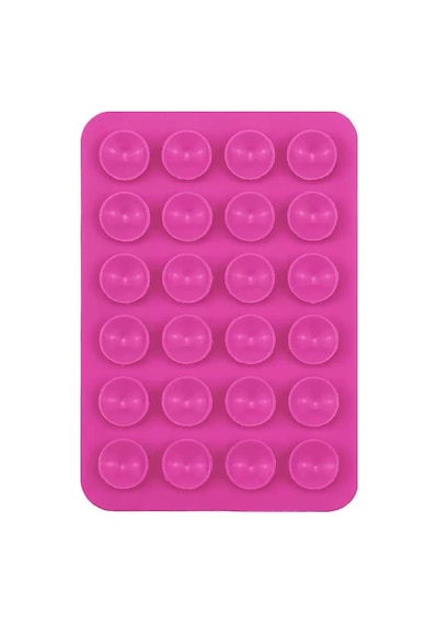 Lexroo Kare Öpücüklü 03 Çift Taraflı Silikon Tutucu 5,50cm X 8cm - Koyu Pembe