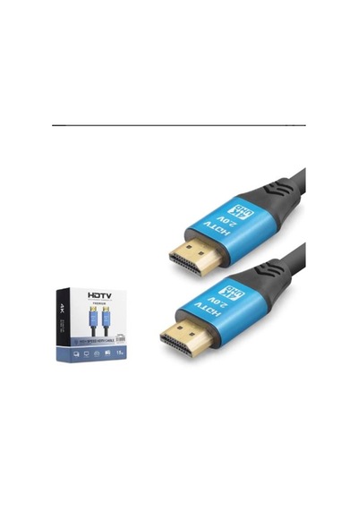 Nodar Nd4054 Hdmı 2.0 Kablo 4k 60 Hz Od 8.0 Mm 15 M Siyah Mavi Kdo