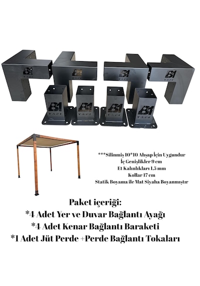 Pergola-kamelya Baglantı Seti Ahşaplar Hariç