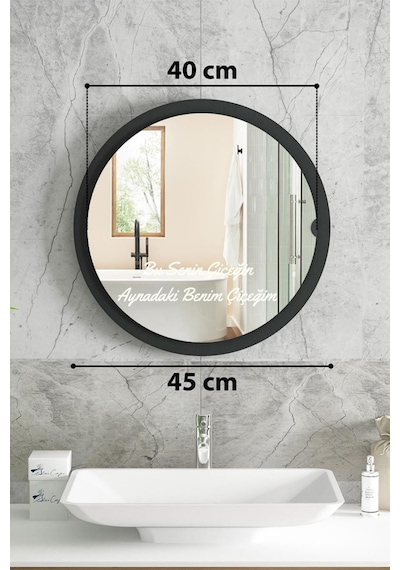 Ayna İçin Sticker Bu Senin Çiçeğin Aynadaki Benim Çiçeğim Yazısı Cam İçin Sticker Yazı