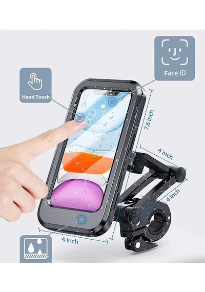 Motorsiklet Telefon Tutucu Scooter Bisiklet Telefon Su Geçirmez
