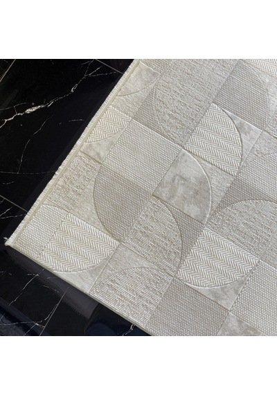 Luxess Lisbon 2003 Krem Akrilik Modern Makine Halısı Krem Gri