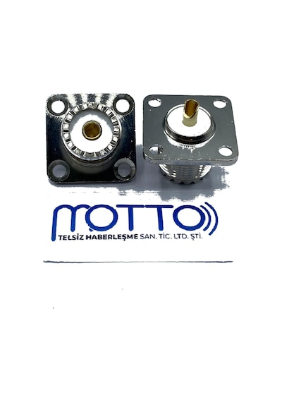 Uhf So239 Kare Flanş Şase Dişi Konnektör 4 Delikli Panel Tip