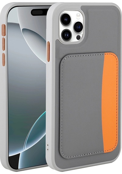 Apple Uyumlu iPad iPhone 11 Kılıf Kartlıklı Zore X-kart Silikon Kapak Koyu Gri