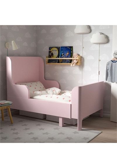 Busunge Uzayabilen Çocuk Karyolası, Açık Pembe Renk Meridyendukkan 80x200 Cm Busunge Uzayabilen Çocuk Karyolası, Açık Pembe Renk Meridyendukkan 80x200 Cm