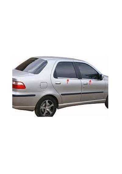 Ebal Otomotiv Fiat Albea Krom Cam Çıtası 4 prç. 2002 Üzeri P.Çelik