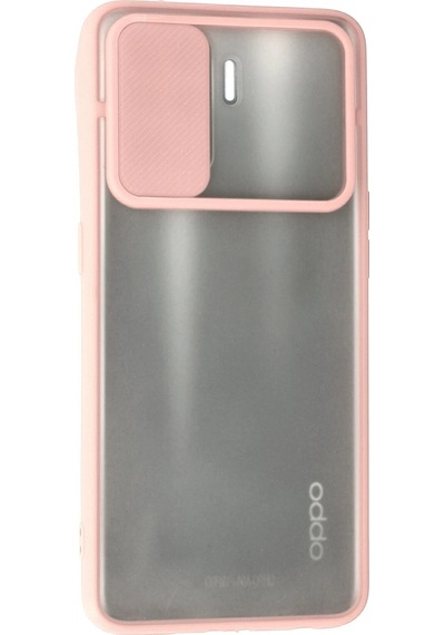 Newface Oppo Reno 5 Lite Kılıf Palm Buzlu Kamera Sürgülü Silikon Semeglbl - 10 - Pembe
