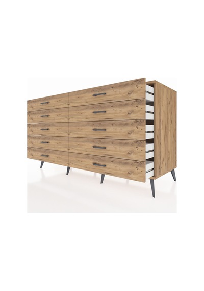 Kronos Konsol 10 Çekmeceli 176x59x99 Çam-çam Çam-çam