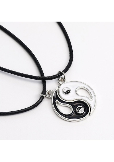 Ikili Ying Yang Kolye Sevgili Arkadaş Best Friends Birbirini Tama Çok Renkli