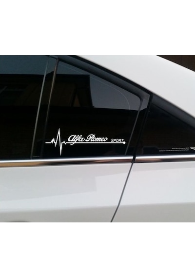 Alfa Romeo Yan Cam Sticker Oto Kapı Çıkartma Aksesuar 20Cmx7Cm