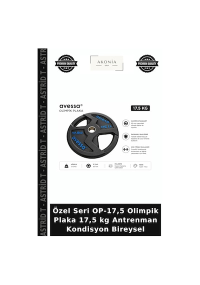Özel Seri Op-17,5 Olimpik Plaka 17,5 Kg Antrenman Kondisyon Bireysel