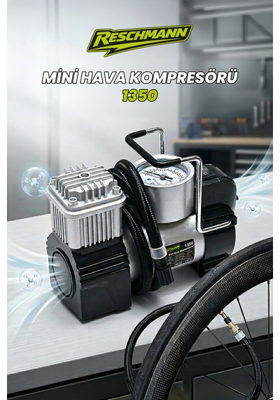 Reschmann R-1350 Profesyonel Mini Hava Kompresörü 12v / 100 Pascal 90 Bar