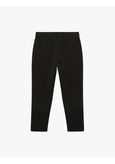 Koton Regular Fit Cep Detaylı Normal Bel Düz Paça Kumaş Pantolon Siyah 6sak40098uw Siyah